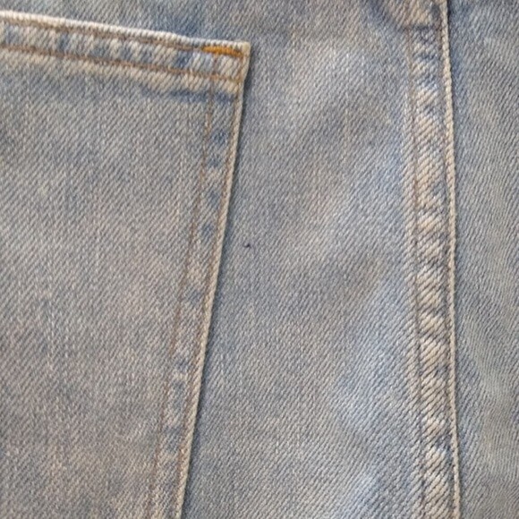 *2/$25* Madewell Rigid Denim Mini Skirt 28 Waist Womens Light Wash Raw Hem L4531 - Picture 9 of 10